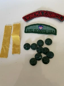 Vintage 1960’s Girl Scouts Of America Patch Badge Winema  Council Buttons - Picture 1 of 4