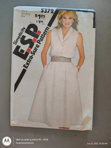 Simplicity 5372 Dress Size: O 8- 10-12 Uncut Sewing Pattern - Picture 1 of 5