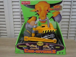 NEW Fisher-Price CAR-NIVORES BULL Dozer Transforming Car w/ Lights & Sounds 2007 - Picture 1 of 18