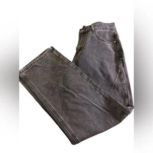 WHITE FOX High Rise Straight Leg Jeans Black Washed Charcoal Size M - Picture 1 of 13