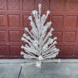 VTG Box THE SPARKLER 6' POM POM 54 Branches ALUMINUM XMAS TREE M-6614 STAR BAND - Picture 1 of 20