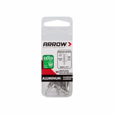 Arrow RMA1/8 Medium Aluminum 1/8-Inch Rivets, 20-Pack - RMA1/8 - Image 1 of 1