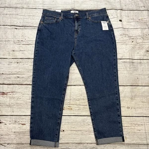 Denizen Levis Boyfriend Jeans Women’s 12/W 31 Mid Rise Stretch Cuffed New - Picture 1 of 14