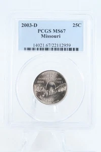 2003-D PCGS MS67 Missouri State Quarter Business Strike 25C - Picture 1 of 2