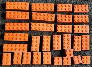 LEGO 2x Bricks 70g+ 30pcs Brown Building Block Pieces Starter Bundle 2x2 2x4 - Picture 1 of 4