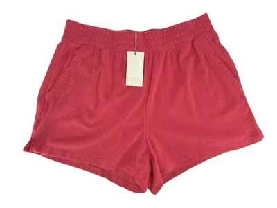 Pantalones Cortos Z SUPPLY RESORT Dawn Terrycloth Talla M Rosa Fresa Mezcla de Algodón Elástico Foto 1 de 4