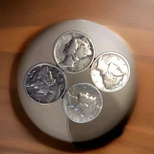 4 PACK 1939 MERCURY DIMES JEWELRY GRADE BRIGHT & SHINY DON'T MISS OUT! - Picture 1 of 5