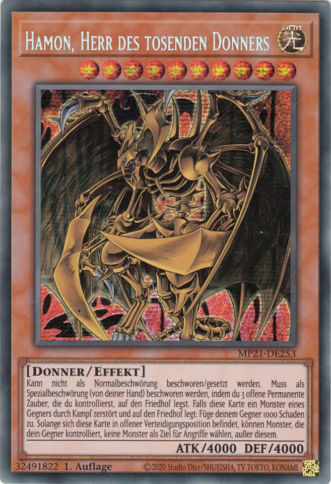 YU-GI-OH, HAMON, HERR DES TOSENDEN DONNERS, SCR, MP21-DE253, 1. Auflage, TOP - Bild 1 von 1