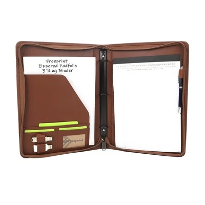 Freeprint Zippered Portfolio 3 Ring Binder Organizer With Writing Pad  - Image 1 of 4