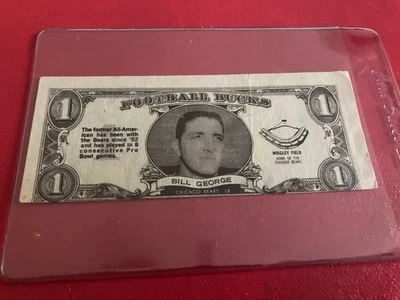 1962 Topps Football Bucks #32, Bill George, Chicago Bears. - Image 1 of 4