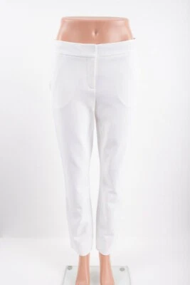 Pantalones cortos planos DVF Diane Von Furstenberg para mujer Genesis ajustados talla 4 blancos nuevos con etiquetas Foto 1 de 4