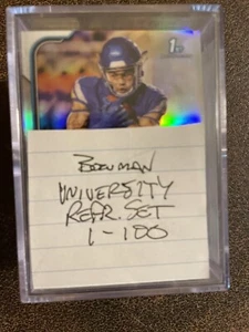 Chrome Refractor KOMPLETTSATZ 2022 Topps Bowman University Football Karten 1-100 - Bild 1 von 3