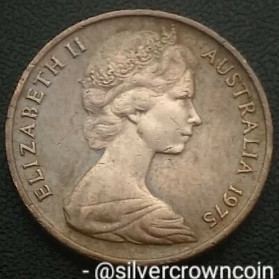 Australia 🇦🇺 1 Cent 1975. KM#62. One Penny coin. Feather-tailed Glider. Animal - Image 1 of 4