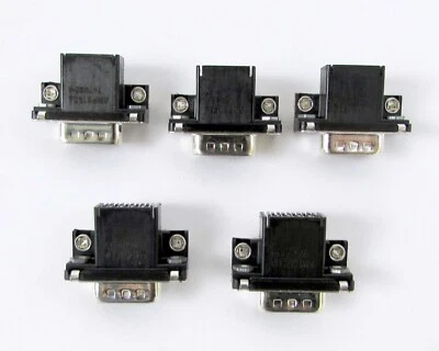 Lot of (5) AMP 747832-4 D-Sub Connector Right Angle 6A 125V 9 Pos - Image 1 of 3