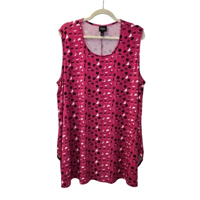 NWOT Ulla Popken Polka Dot Jersey Tunic Top Size 20/22 - Изображение 1 из 4