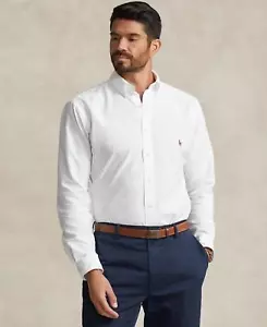 Polo Ralph Lauren g Men's Big & Tall Performance Oxford Shirt - White - Picture 1 of 1