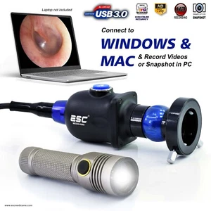 USB Endoscopy Camera HD w/ Portable Cold LED Light Source for Rigid Endoscopes - Picture 1 of 12