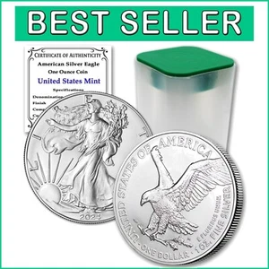 10 x 1 oz American Eagle Silver Bullion Coins in Original Tube - 2024 Edition - Picture 1 of 11