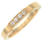 Auth Cartier Maillon Panthere Ring 4P Diamond K18YG Yellow Gold #47 Used F/S