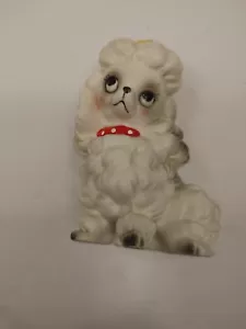 Vintage Josef Original weiße Keramik Bone China Pudel Hund Figur - Bild 1 von 7