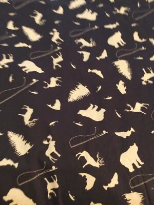 Vida Silvestre Oso Alce Alce Peces Pinos Caña de Pescar Bronceado/Marrón Oscuro PORTE Foto 1 de 4