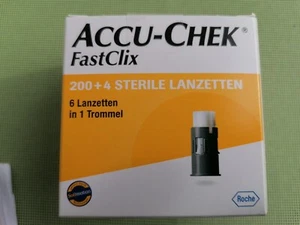 Accu-Chek Roche Fast Clix 204 Lanzetten in 6er Trommeln 04/27 OVP CE Softmotion - Bild 1 von 5
