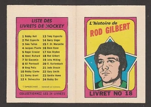 Folletos franceses OPC O-PEE-CHEE 1971-72 # 18 Rod Gilbert 20459 - Imagen 1 de 2