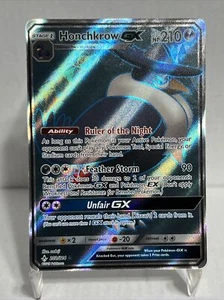 Pokemon Unbroken Bonds Honchkrow GX 202/214 Full Art Ultra Rare Holo - Picture 1 of 2