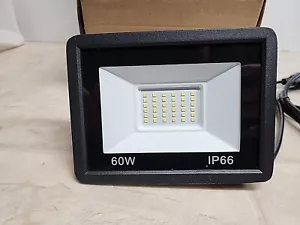 4 Pack 60W LED Flood Light IP66 Waterproof Work Light with Plug Outdoor - Picture 1 of 10