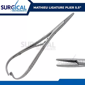 Alicates de colocación elásticos de ligadura Mathieu 5,5" ortodoncia elastomérica grado alemán - Imagen 1 de 9