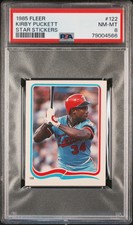 1985 Fleer Star Stickers  Kirby Puckett #122  PSA 8