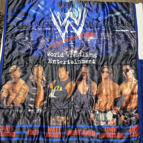 Vintage WWF Kids Sleeping Bag WWE Wrestling Undertaker John Cena Edge Matt Hardy Cover