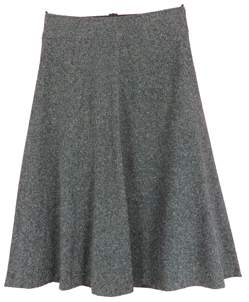 SK17847- JONES WEAR Mujer 80% Acrílico Algodón Acampanado Falda Midi Forrada Gris 10 Foto 1 de 4
