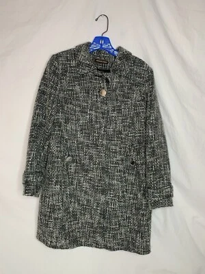 Adrienne Vittadini women’s coat size4 long tweed,lined,pockets - Image 1 of 4