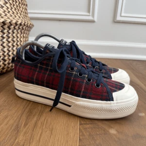 Adidas Nizza RF Platform Red Plaid Flannel Sneakers 9 - Picture 1 of 9
