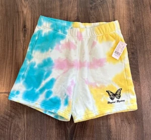 Neu mit Etikett Mädchen Pacsun Batik Fleece Sweat Shorts, Schmetterling, Taschen, Größe: XL 12 - Bild 1 von 5