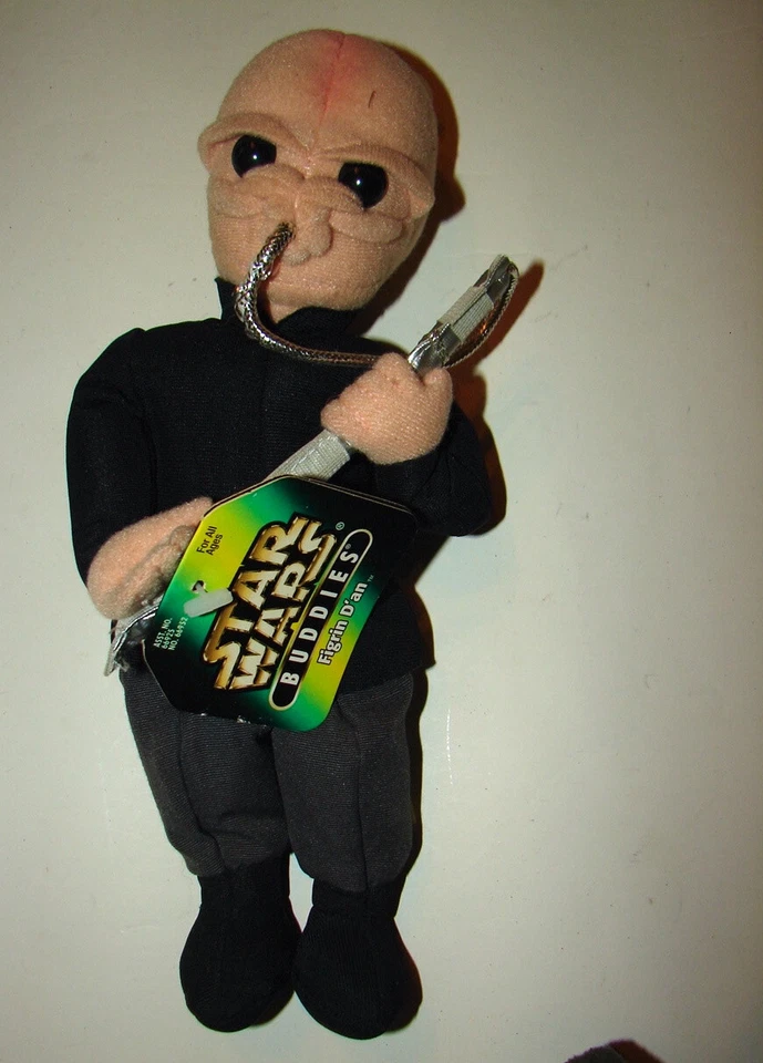 1997 Star Wars Buddies FIGRIN D'AN 9" Bean Bag Stuffed Animal Toy KENNER