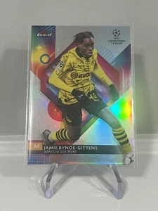 Jamie Bynoe-Gittens 2023-24 Topps Finest UEFA Club Refractor #118 Dortmund - Picture 1 of 2