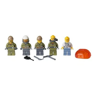 Mixed Lot of 4 Genuine LEGO Volcano Explorer Minifigures Incl. 1 Scientist - Image 1 of 4