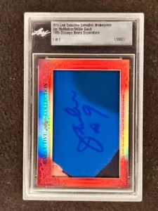 Jim McMahon Willie Gault 2015 Hoja Obra Maestra Corte Firma 1/1 JSA 1985 Osos - Imagen 1 de 2