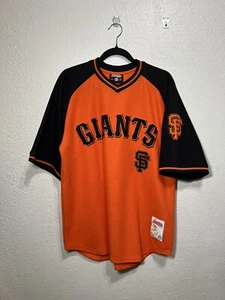 SAN FRANCISCO GIANTS by Stitches Pullover Jersey Black and Orange Large - Picture 1 of 10