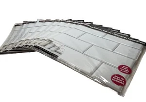 Tool Bench 10 Peel & Stick Backsplash Tile Self Adhesive White Wall Tiles 12x12" - Picture 1 of 3