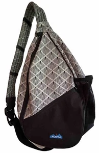Kavu Paxton Seilschlinge Umhängetasche Pack schwarz/weiß mit Seilband EUC - Bild 1 von 6