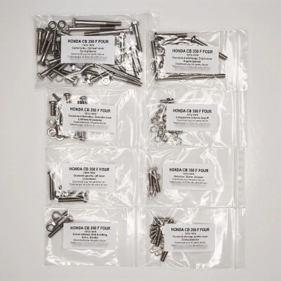 HONDA CB 350 F 1972-1974 kit viti PHILLIPS inox motore completo CB350 CB350F - Изображение 1 из 3