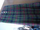 M And G Ladies Size 12 Midi Skirt   Tartan Style   Button Front Lined   Used