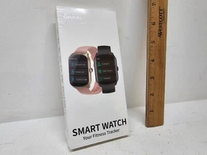 Qecnato Pink Touch Screen Fitness Tracker Wireless Bluetooth Smart Watch - Picture 1 of 5