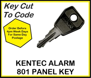 Kentec Key Fire Alarm Panel Key 801 Cut To Code - Picture 1 of 4