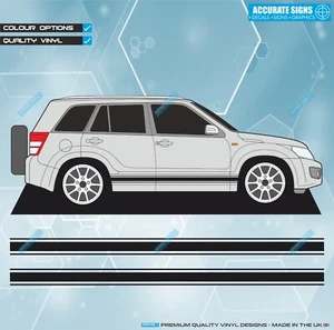 Stickers for Suzuki Grand Vitara Stripes Decals Vinyl Graphics - Picture 1 of 2
