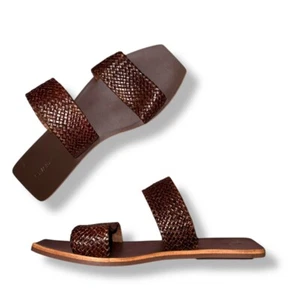 Sandalias ST. AGNI Pillar Tejidas Marrón Oscuro Talla 38 Nuevas Sin Caja - Imagen 1 de 6