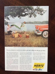 1949 vintage Original color ad Hertz Rent A Car fantastic condition - Picture 1 of 1